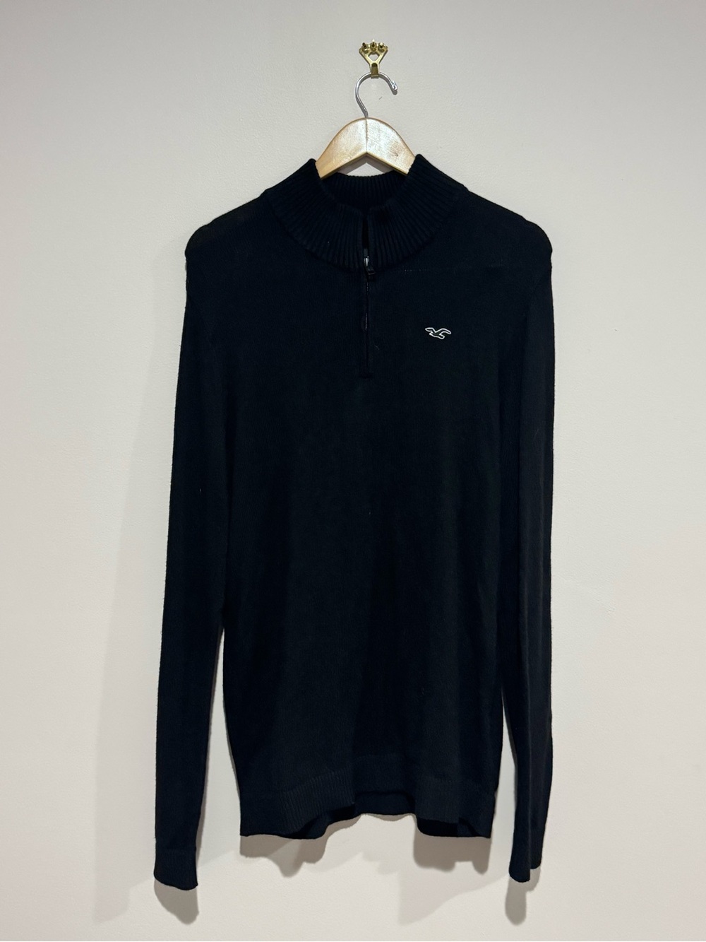 Nwts Hollister Thin 1/4 Zip Swester Sz  M